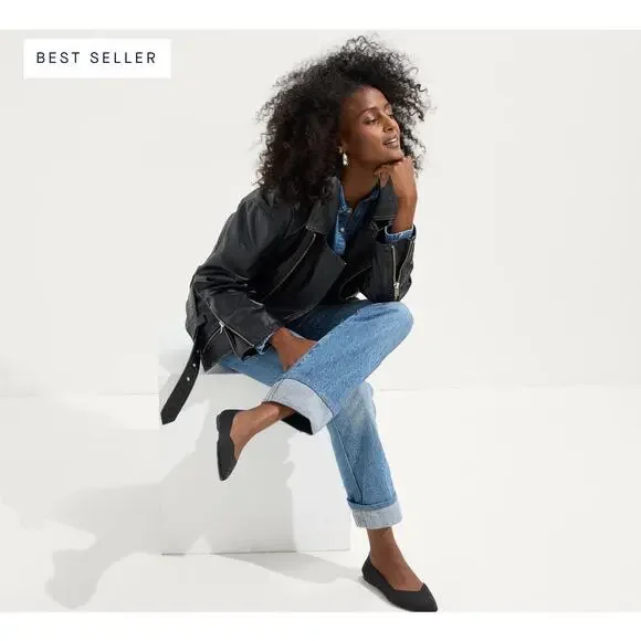 Rothy’s The Pointe Flats, Black, 8.5 W - Picture 2 of 7